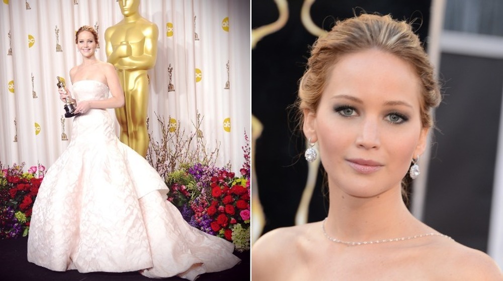 Jennifer Lawrence at the 2013 Academy Awards