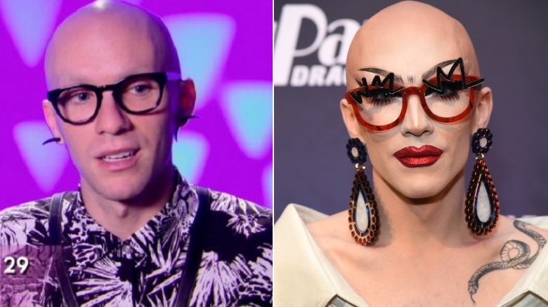 Sasha Velour before and after drag transformation