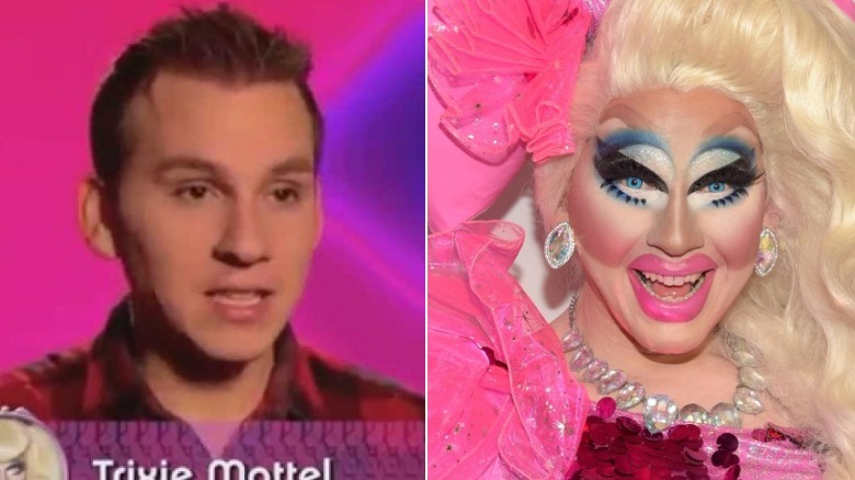 Trixie Mattel before and after drag transformation