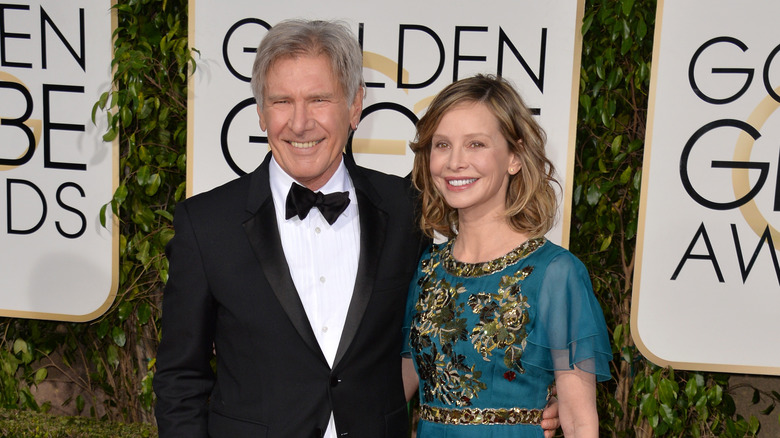 Harrison Ford, Calista Flockhart, 2016 Golden Globes