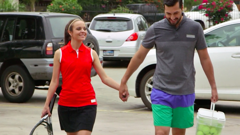 Jinger Duggar and husband playing tennis