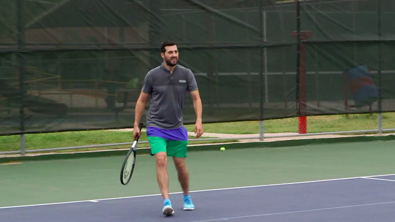 Jinger Duggar's husband Jeremy Vuelo playing tennis