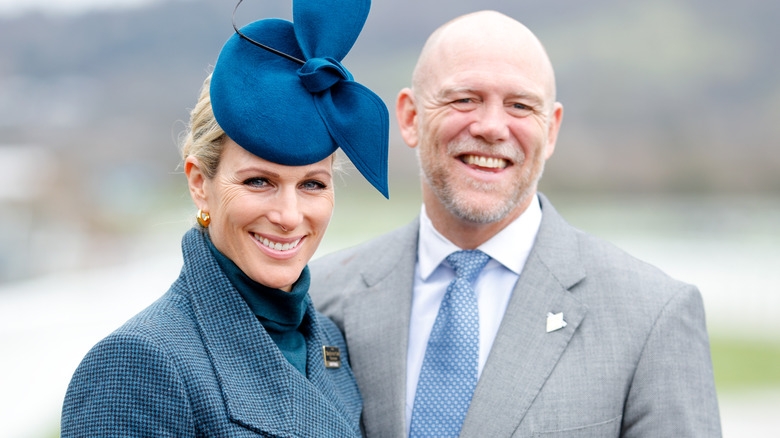 Mike and Zara Tindall smiling