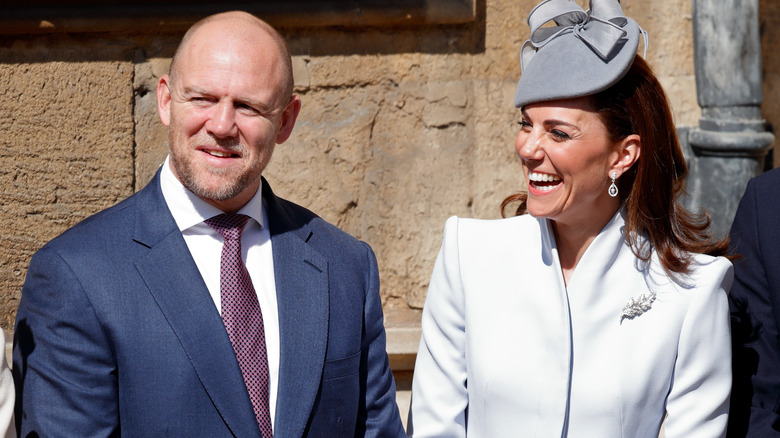 Mike Tindall and Princess Catherine laughing