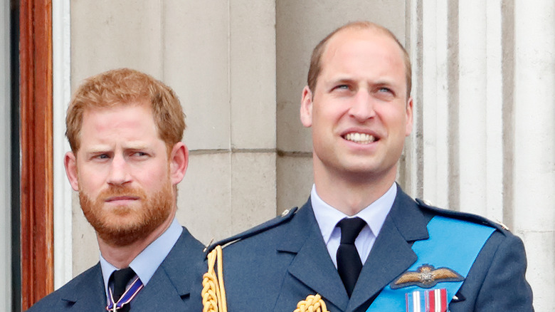 Harry and William on palace balcony 2018 