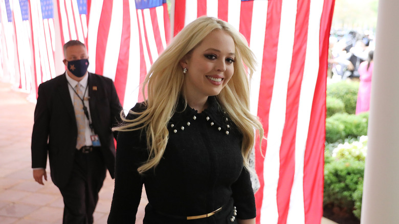 Tiffany Trump walking and smiling