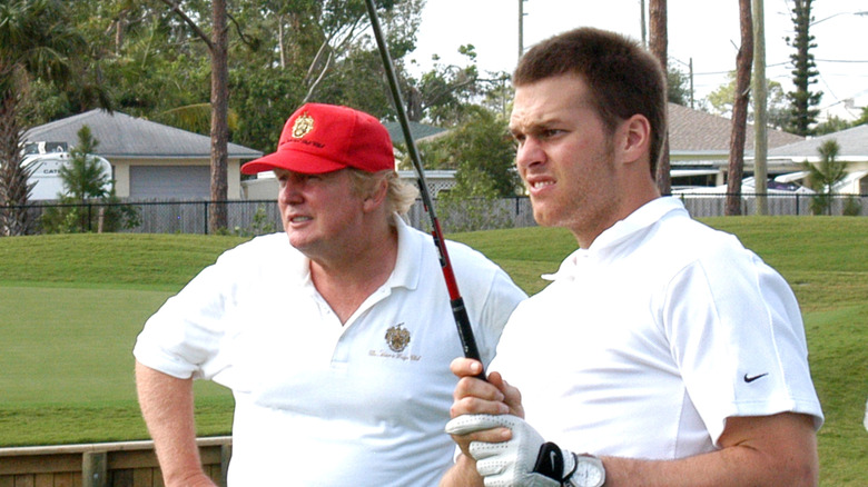 Tom Brady golfing with Donald Trump