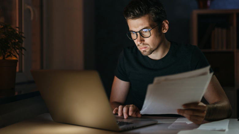 Man working on computer