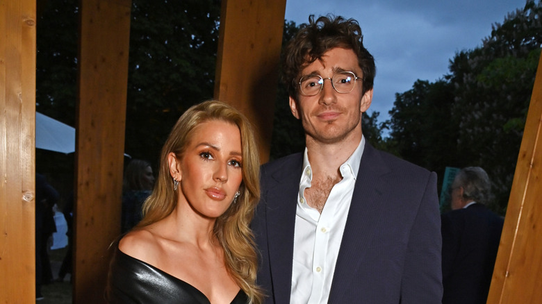 Ellie Goulding and Caspar Jopling posing for a photo together at the Serpentine Summer Party 2023