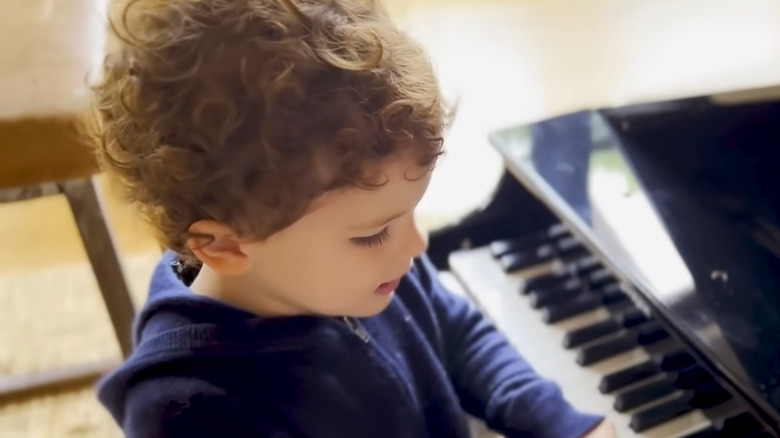 Prince Archie playing piano