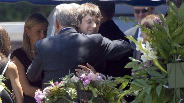 Burke Ramsey and his father John embracing