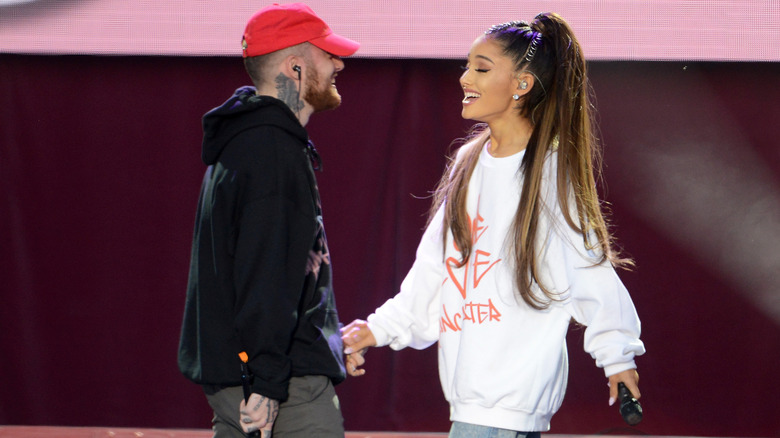 Ariana Grande and Mac Miller performing together