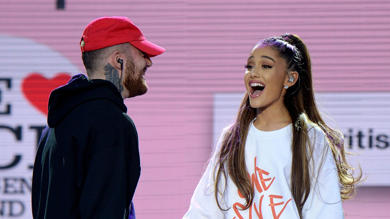 Ariana Grande and Mac Miller performing together