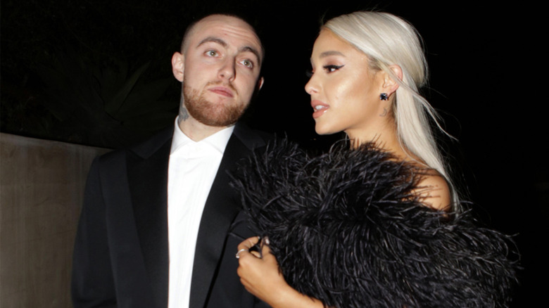 Mac Miller and Ariana Grande walking