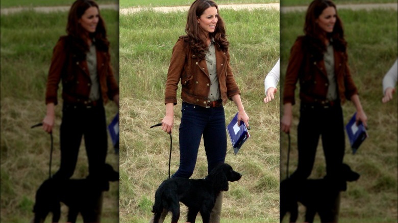 Kate Middleton walking Lupo