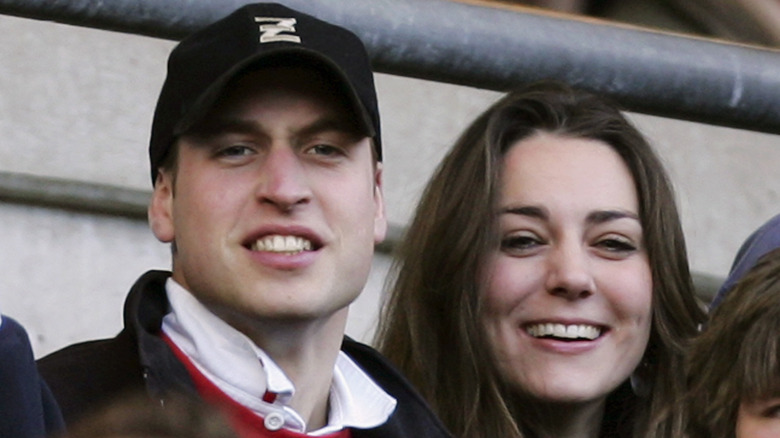 Kate Middleton sitting with Prince William