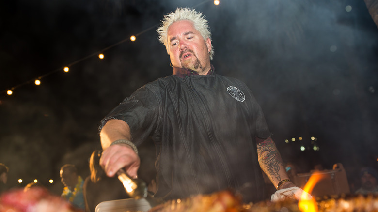 Guy Fieri grilling