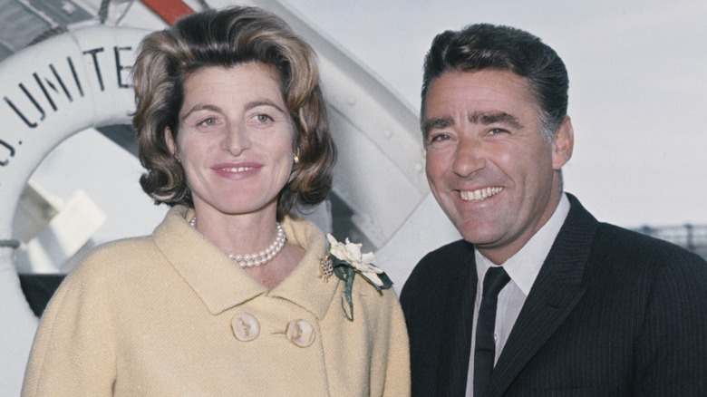 Patricia Kennedy and Peter Lawford smiling