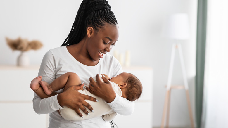 mother with her baby boy 