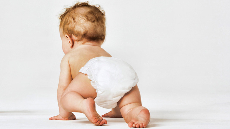 baby boy crawling 