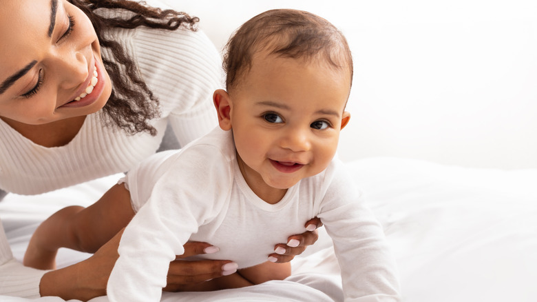 baby boy with mother 