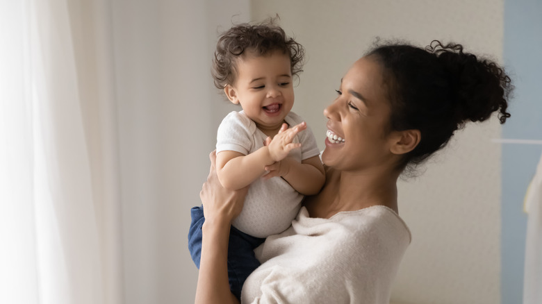 mom with baby girl 