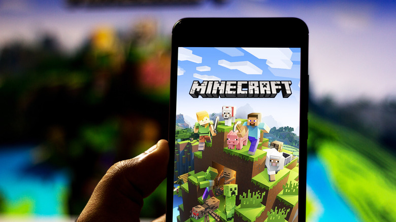 Minecraft app on a phone