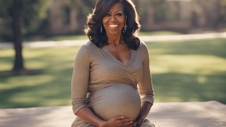 Fake image of Michelle Obama pregnant