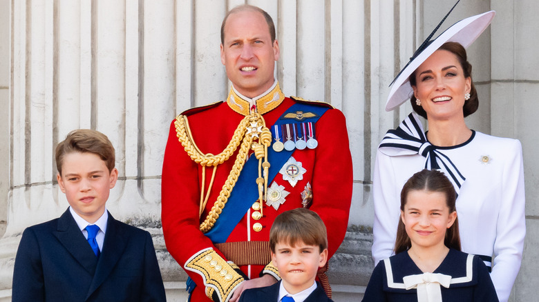 Prince William and family on palace balcony