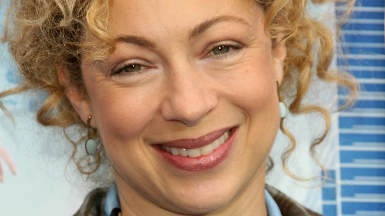 Alex Kingston posing