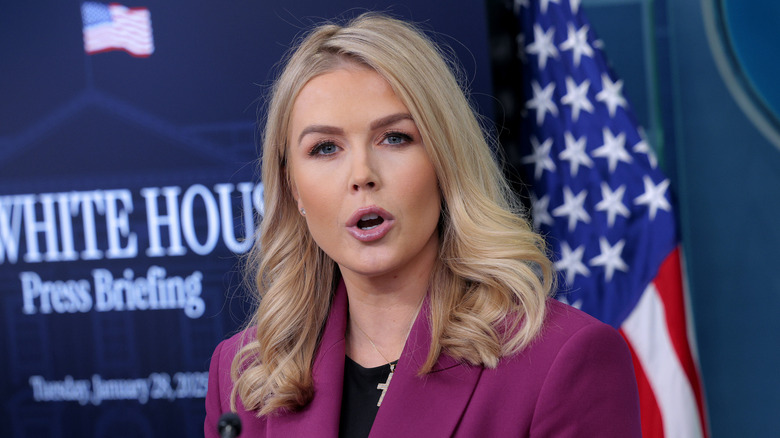 Karoline Leavitt at her first White House press conference