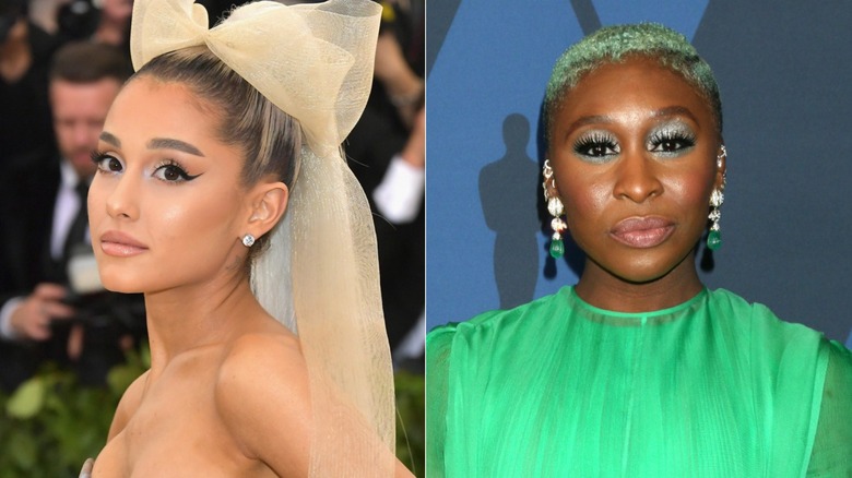 Ariana Grande and Cynthia Erivo smiling