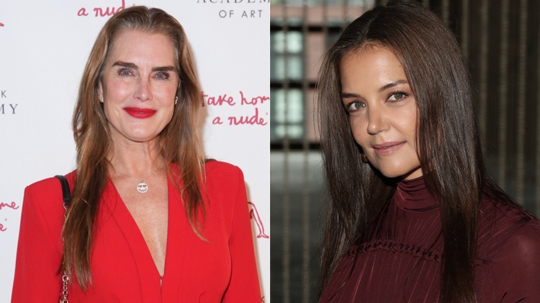 Brooke Shields Katie Holmes smiling