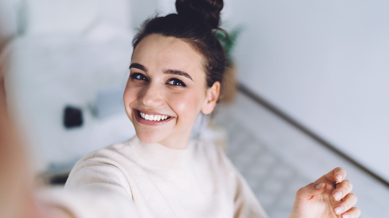 Woman taking a selfie