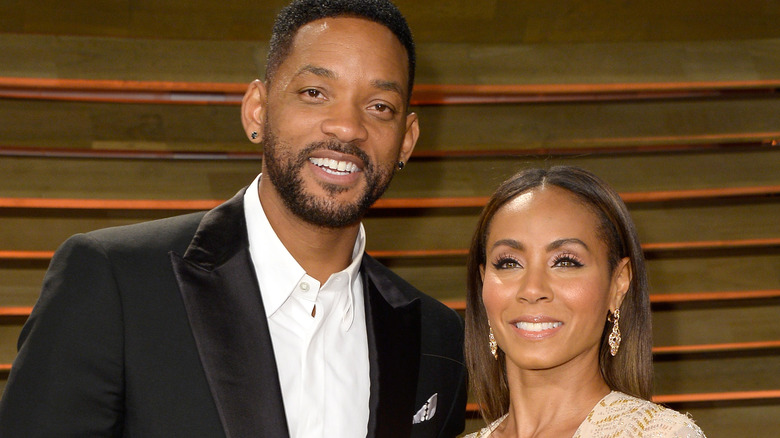 Will Smith and Jada Pinkett-Smith attend the Vanity Fair Oscars party in 2014