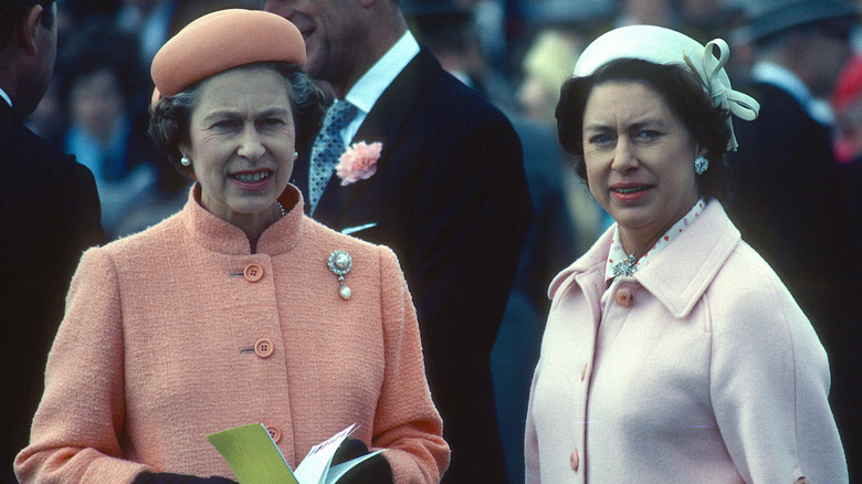 Queen Elizabeth & Princess Margaret smiling