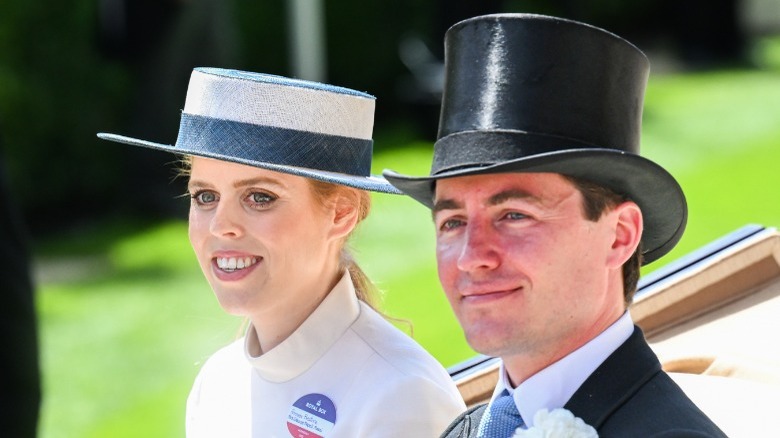 Princess Beatrice and Edoardo Mapelli Mozzi smiling