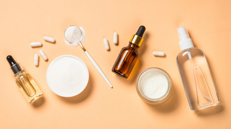 Collagen creams, powder, and supplements