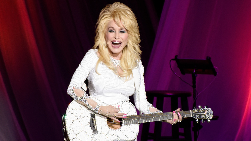 Dolly Parton performs onstage