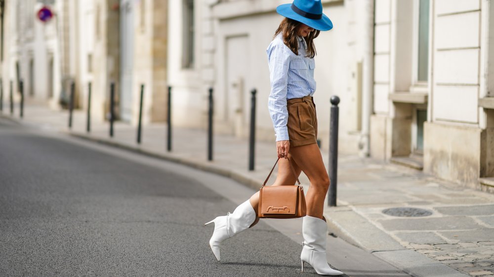 Woman wearing white