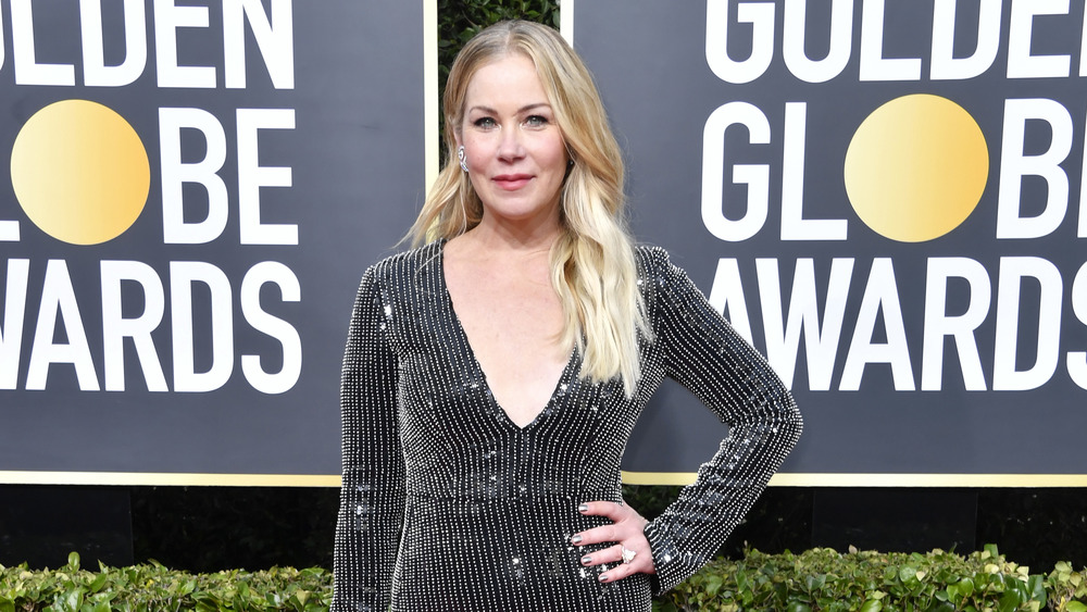 Christina Applegate at the Golden Globes. 