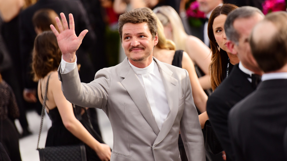 Pedro Pascal waving