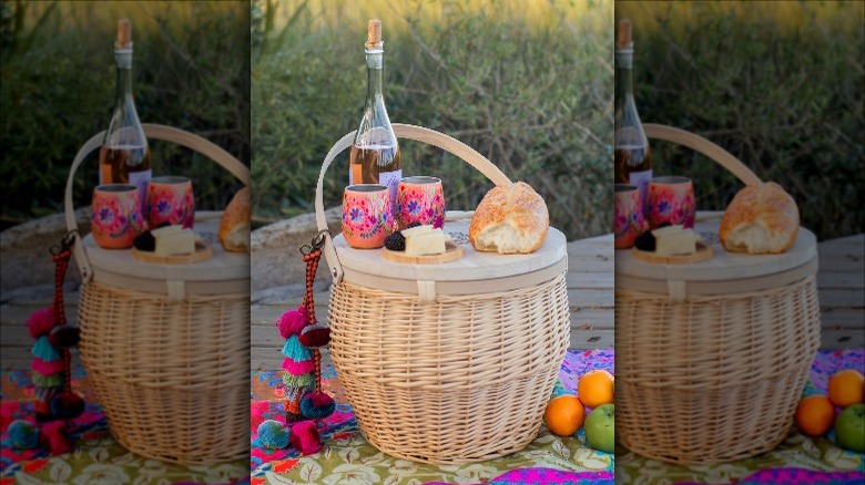 Picnic basket table gift for quality time love language