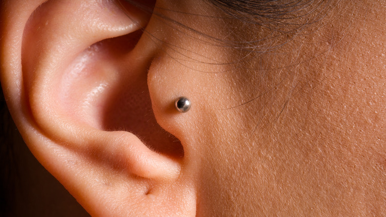 Tragus piercing