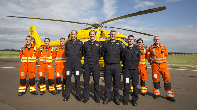 Prince William with air crew