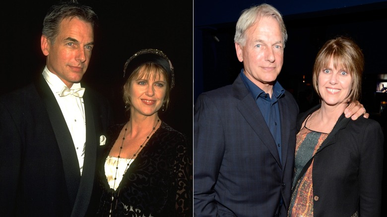 spouses Mark Harmon and Pam Dawber posing together