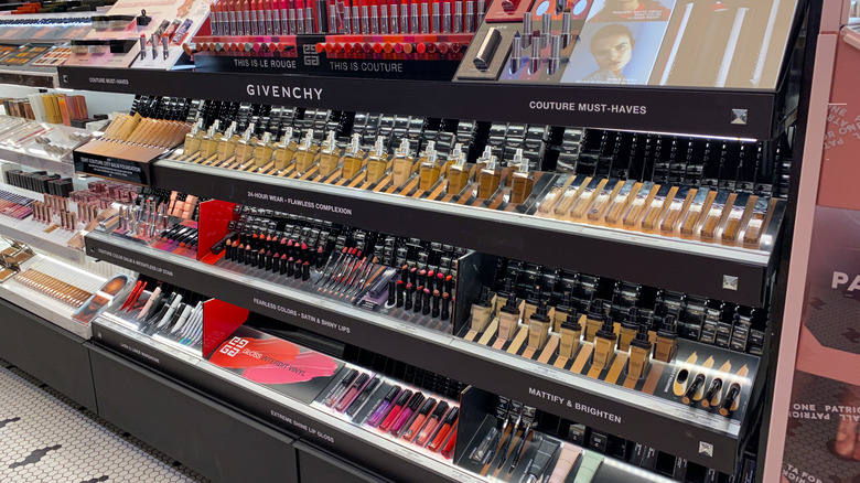 Sephora aisle full of products 