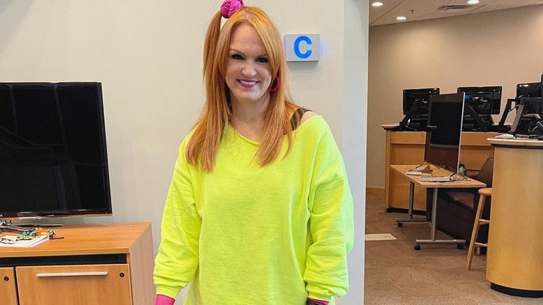 Ree Drummond smiling, wearing 1980s-themed outfit