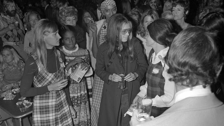 Gloria Steinem talking to women in the 1970s