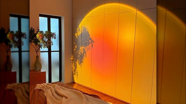 Sunset Lamp in a bedroom